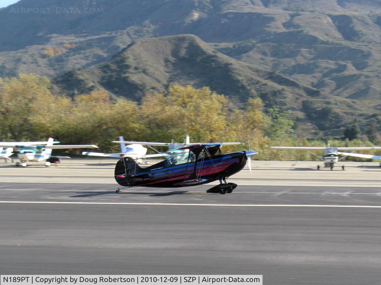N189PT, 1993 Christen Eagle II C/N CIAGLIA 0001, 1993 Ciaglia/Haines CHRISTEN EAGLE II, Lycoming IO-360 A&C 200 Hp, landing roll Rwy 22