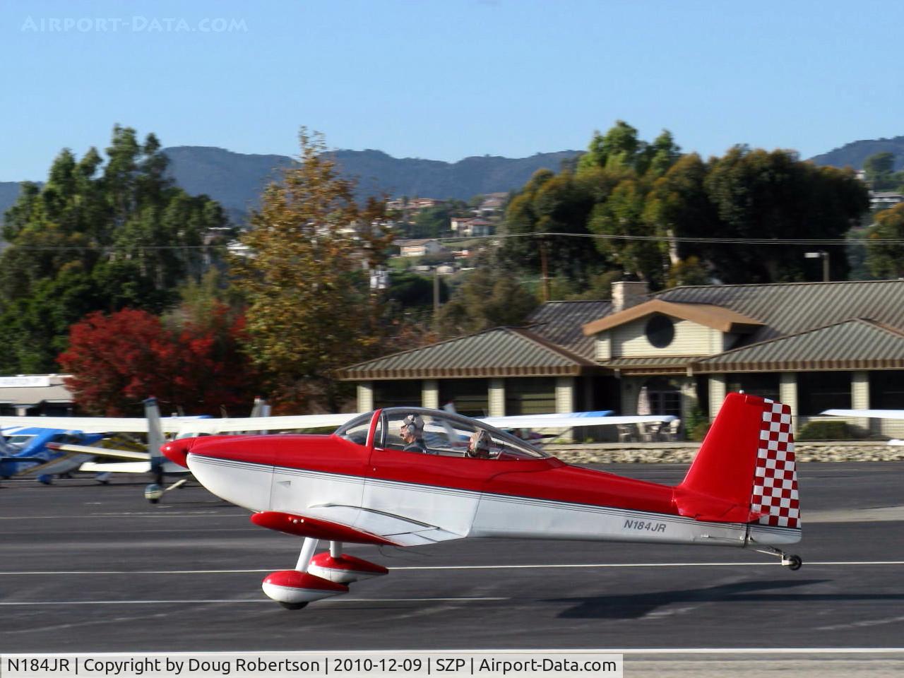 N184JR, 2001 Vans RV-8 C/N 81166, 2001 Rausch VAN's RV-8, Lycoming IO-360 A&C 200 Hp, takeoff Rwy 22