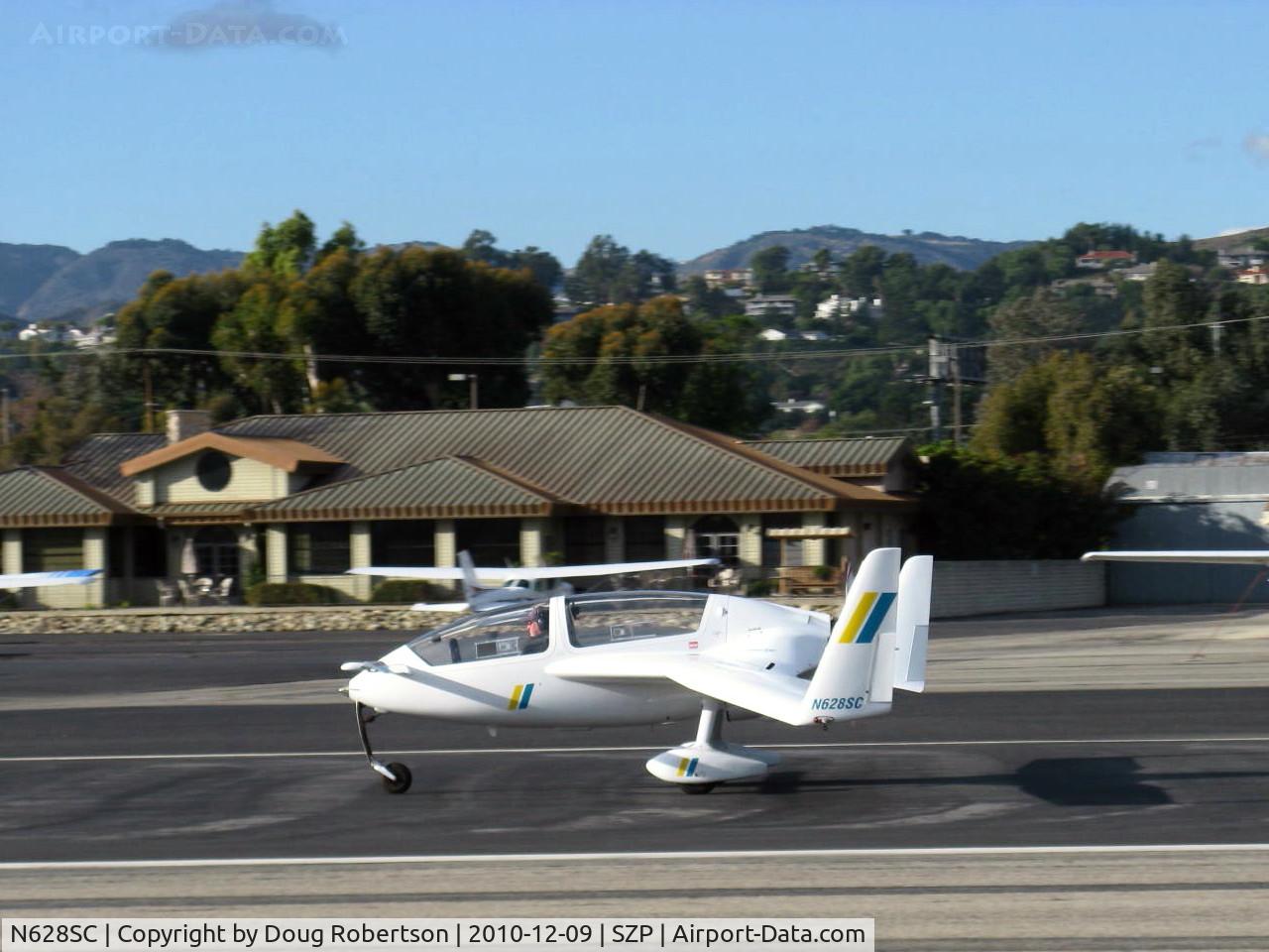 N628SC, Gyroflug SC-01B-160 Speed Canard C/N S-29, Gyroflug SC O1 B 160 SPEED CANARD, Lycoming O-320-D1A 160 Hp pusher, Experimental class, takeoff roll Rwy 22