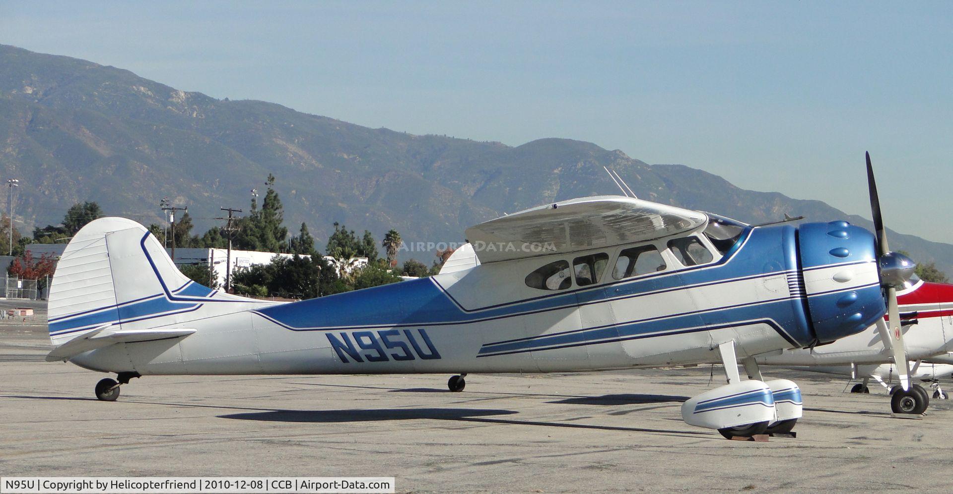 N95U, 1951 Cessna 195A C/N 7714, Parked north of Maniac Mike's Cafe