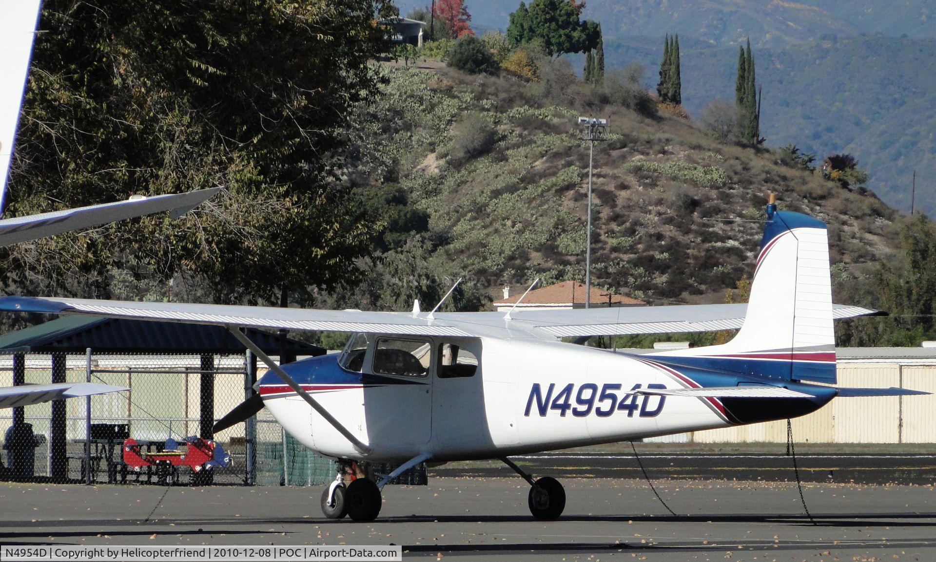 N4954D, 1958 Cessna 182A Skylane C/N 51054, Parked in transient parking