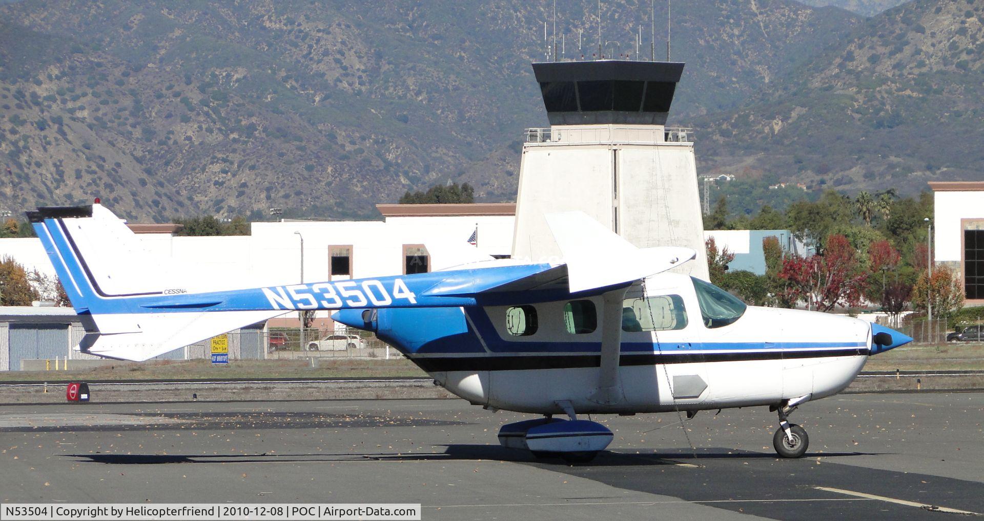 N53504, 1975 Cessna 337G Super Skymaster C/N 33701664, Tied down and parked in transient parking