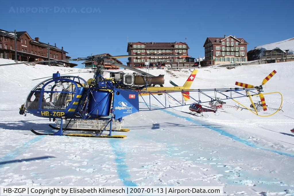 HB-ZGP, 1974 Aerospatiale SA-315B Lama C/N 2379, at Lauberhorn