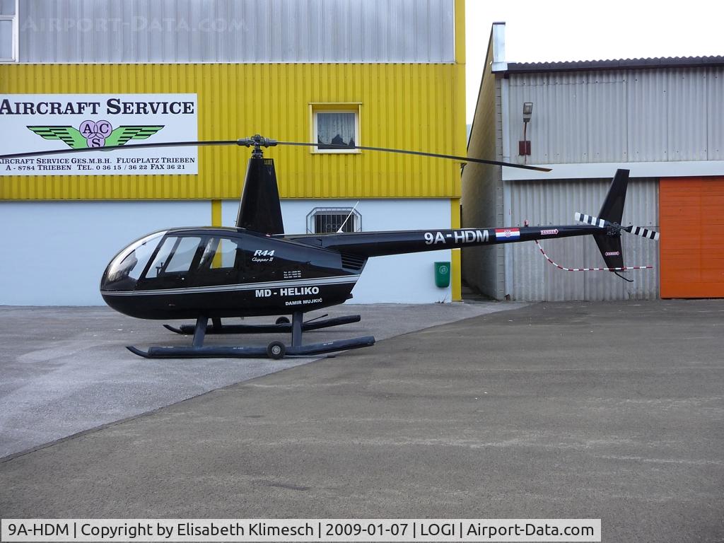 9A-HDM, 2007 Robinson R44 Clipper II C/N 11893, at Trieben airfield