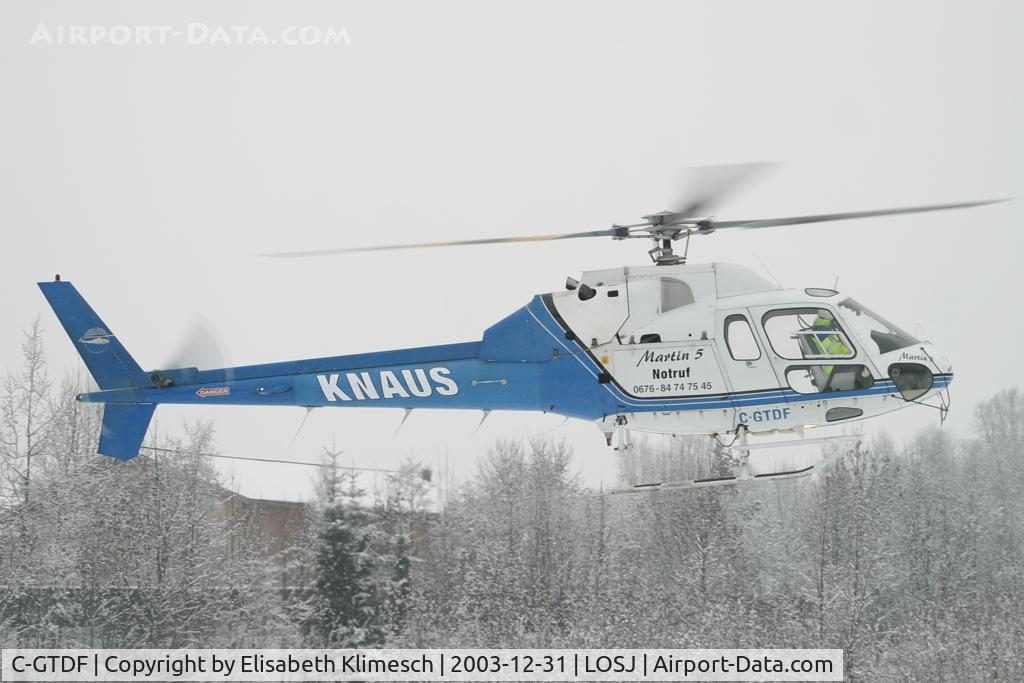 C-GTDF, 1982 Aérospatiale AS-355F-1 Ecureuil 2 C/N 5161, at St.Johann/Pongau heliport