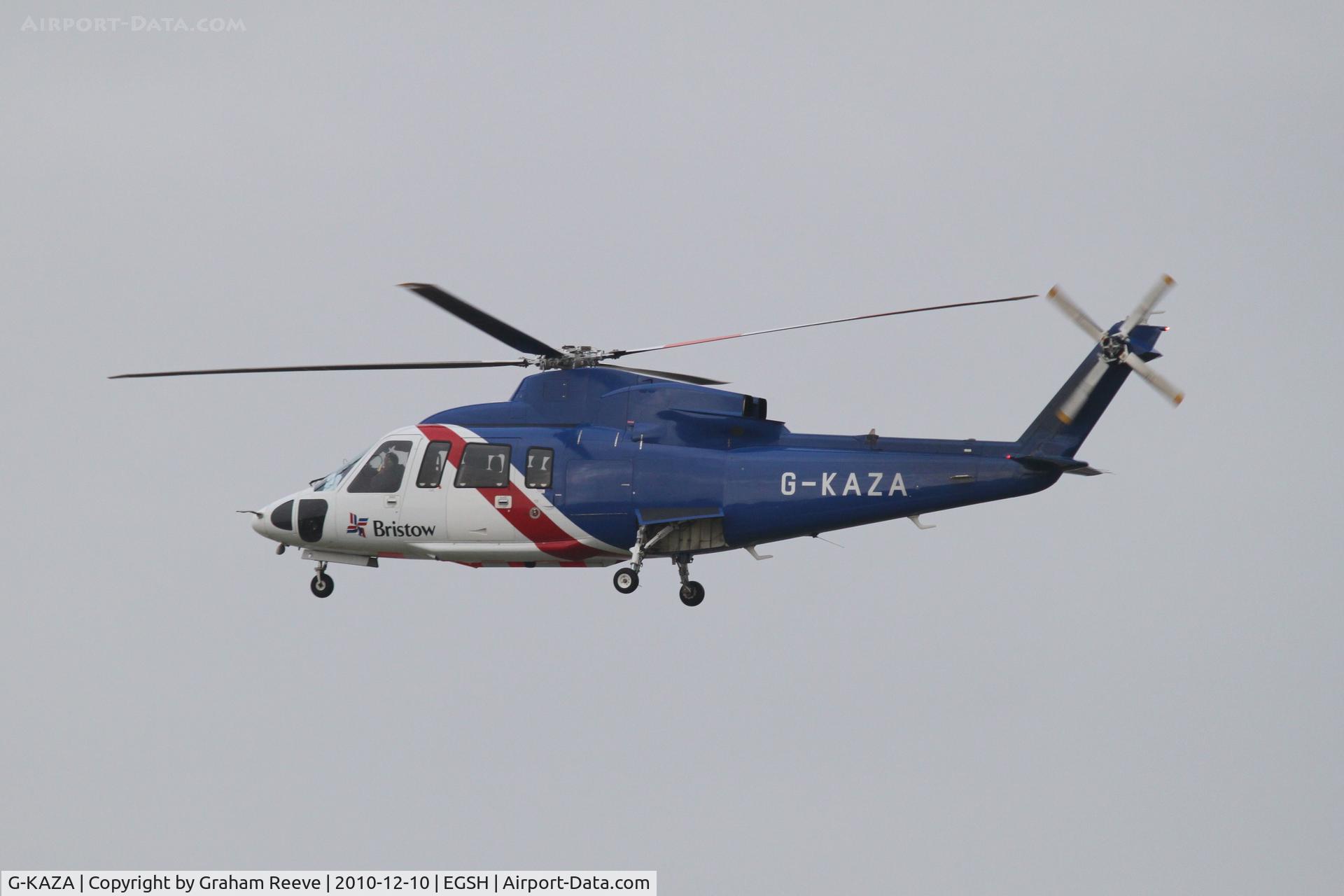 G-KAZA, 2006 Sikorsky S-76C C/N 760615, On finals into Norwich.