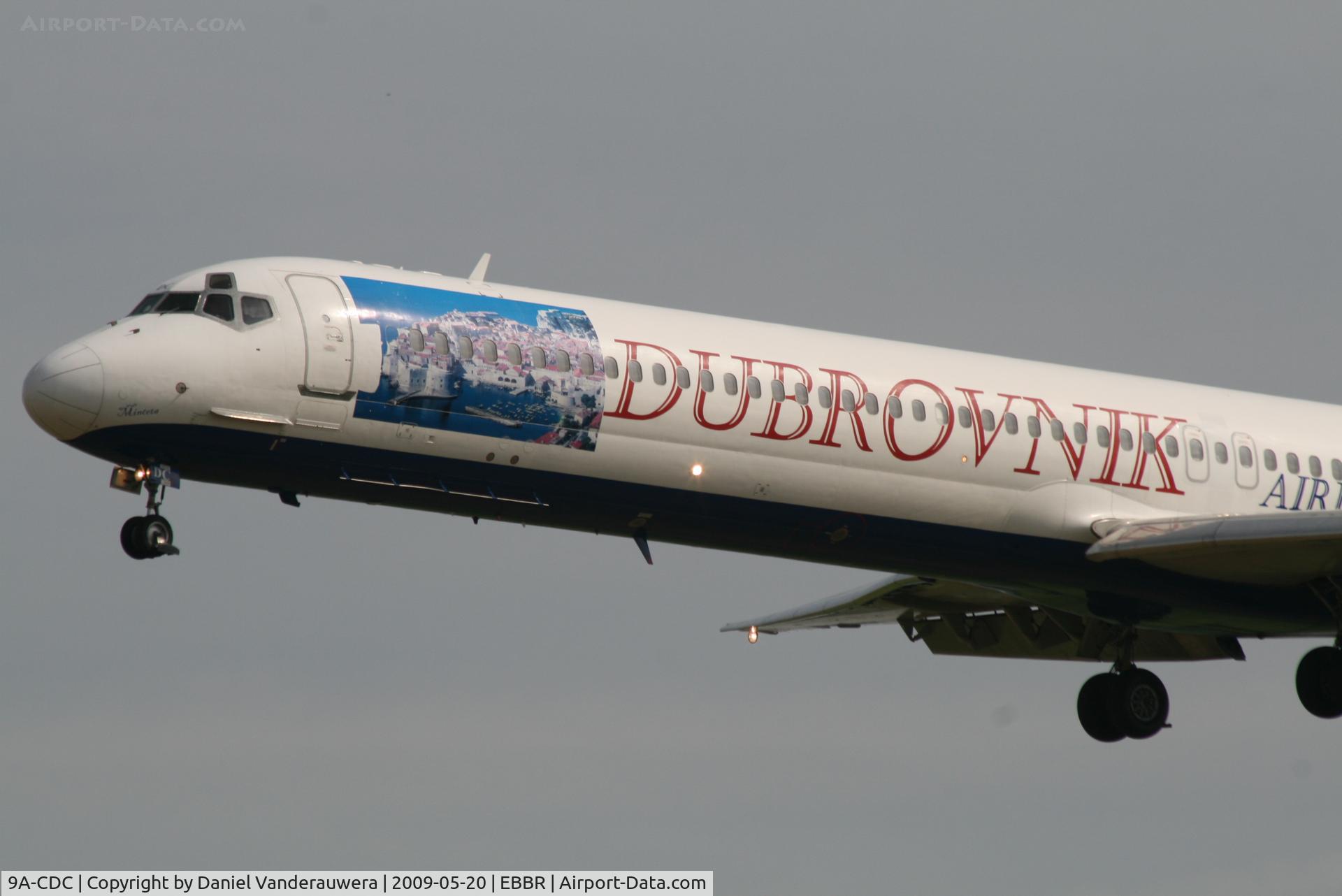 9A-CDC, 1982 McDonnell Douglas MD-82 (DC-9-82) C/N 49112, Arrival of flight OU456 to RWY 25L
