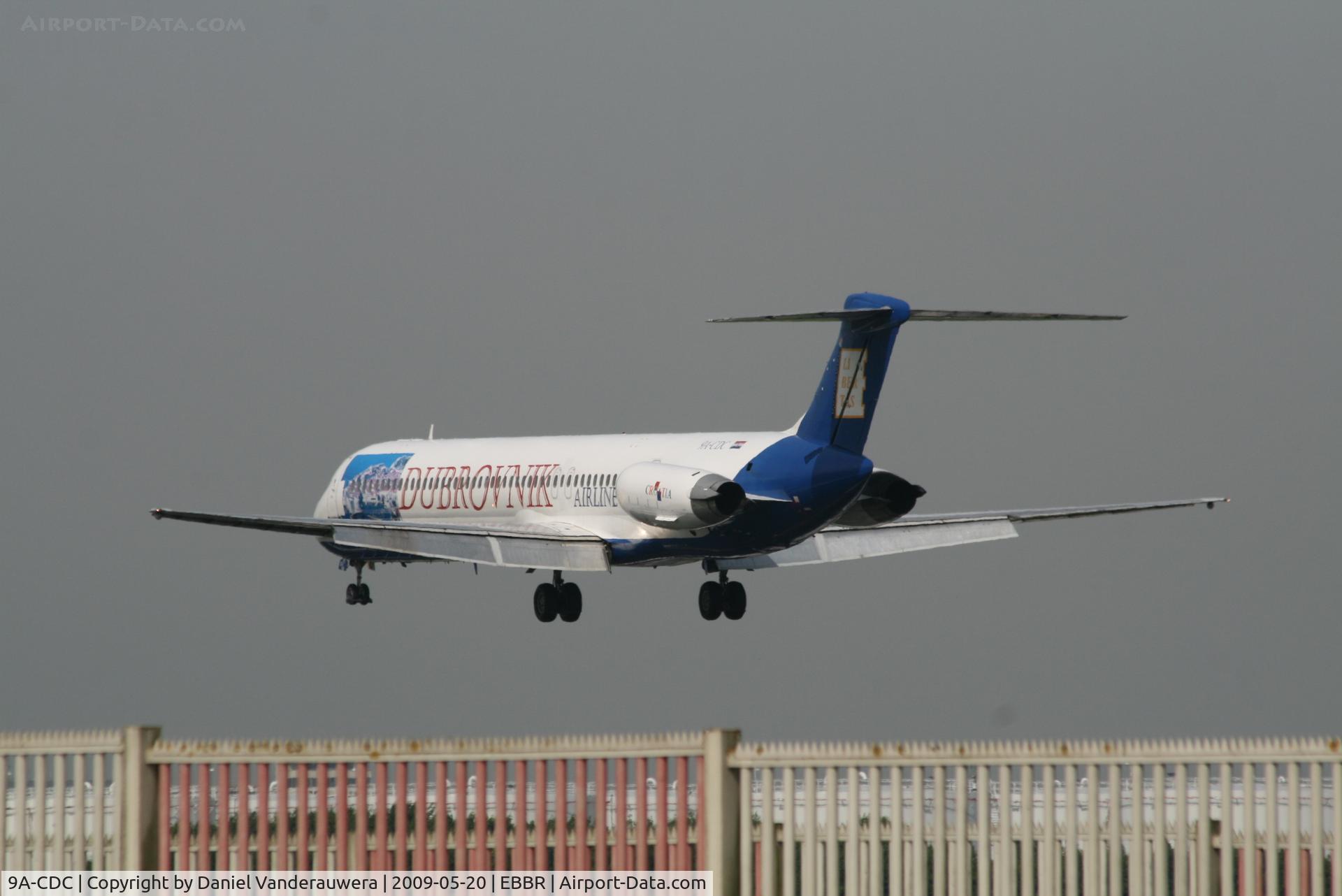 9A-CDC, 1982 McDonnell Douglas MD-82 (DC-9-82) C/N 49112, Flight OU456 is descending to RWY 25L
