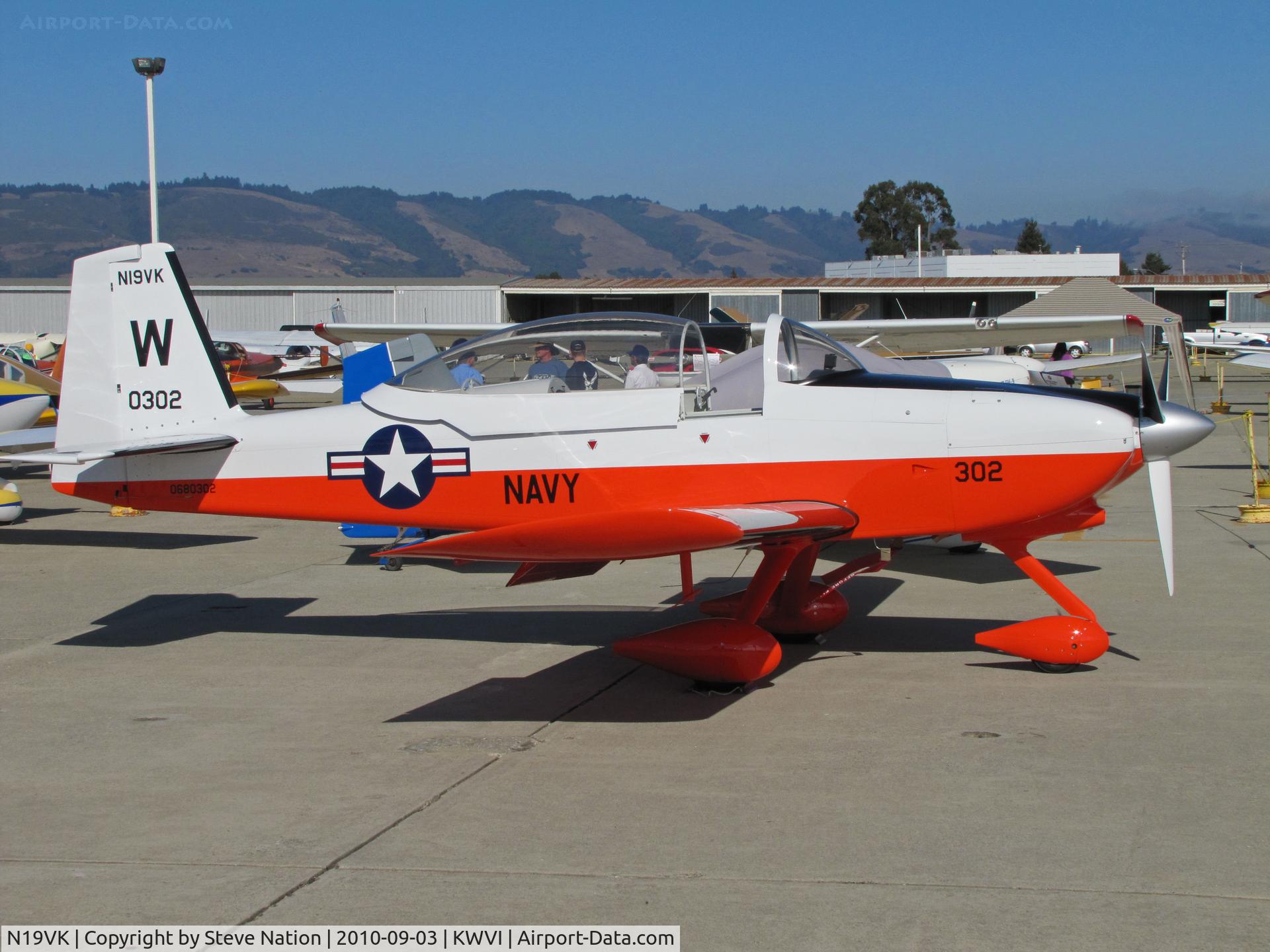 N19VK, 2006 Vans RV-8A C/N 80302, Locally-based Pardee RV-8A in pseudo U.S. Navy primary training colors W-302 @ 2010 Watsonville Fly-in