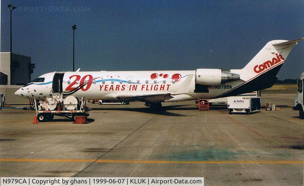N979CA, 1996 Canadair CRJ-100ER (CL-600-2B19) C/N 7159, 20 years in flight colors