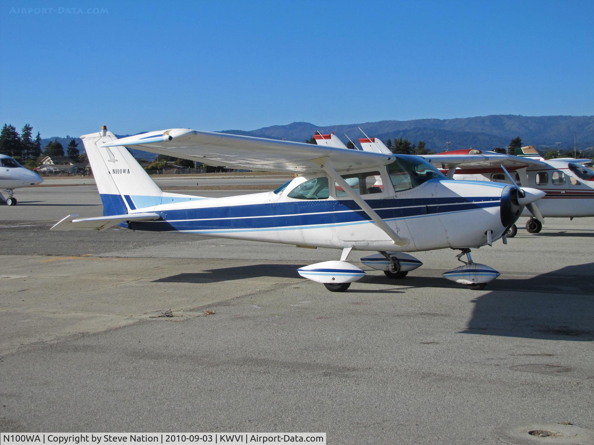 N100WA, 1964 Cessna 172E C/N 17251499, Sonora, CA-based 1964 Cessna 172E on the visitors ramp @ 2010 Watsonville Fly-in