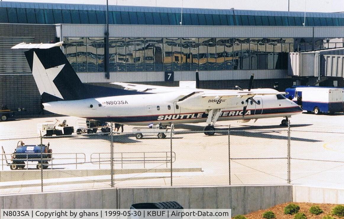 N803SA, 1990 De Havilland Canada Dash 8-314 C/N 221, Parked @ gate 7