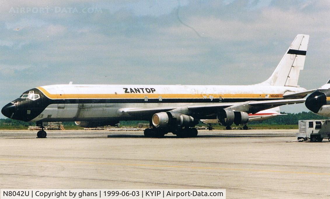 N8042U, 1964 Douglas DC-8F-54 C/N 45676, Parked at Willor Run