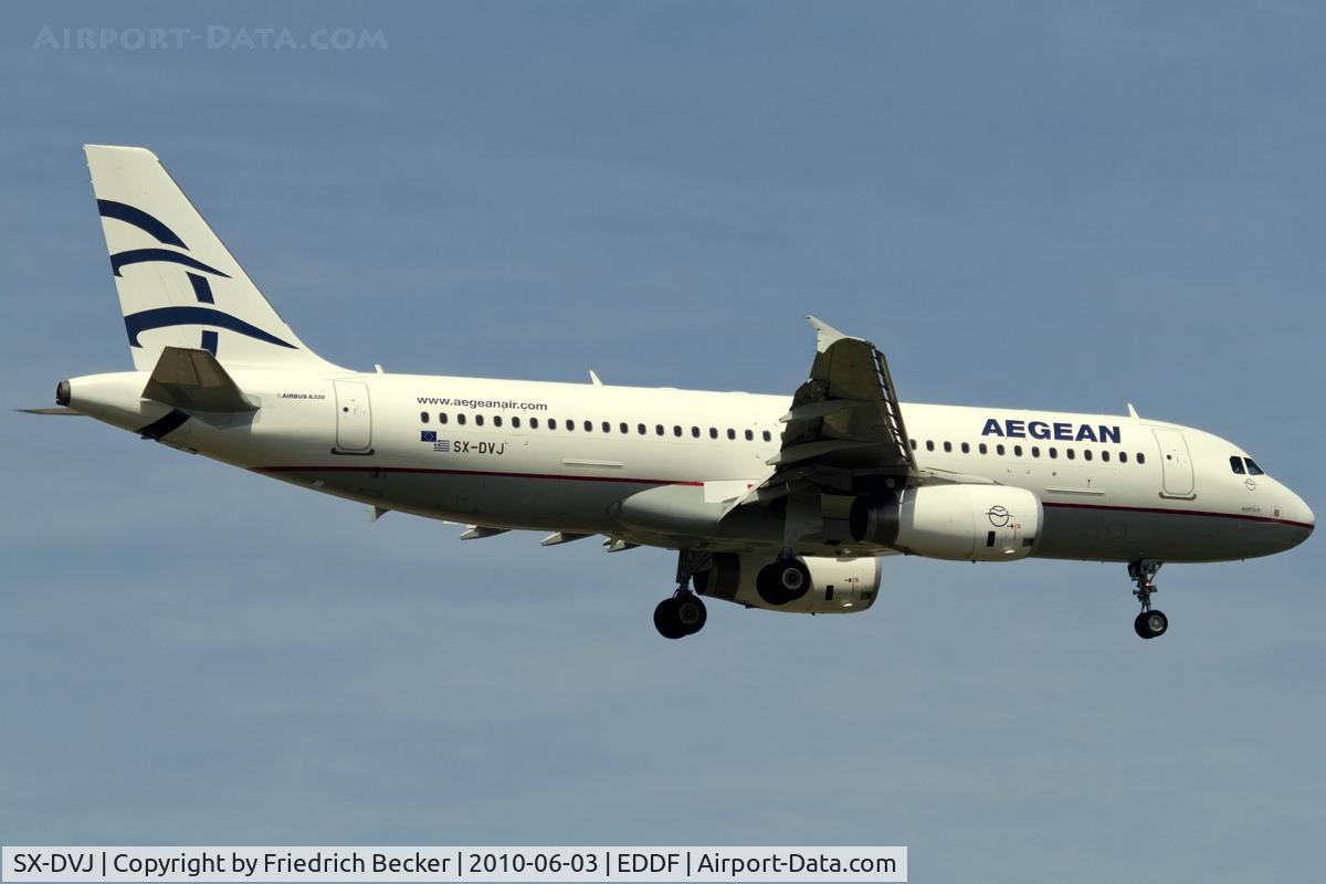 SX-DVJ, 2007 Airbus A320-232 C/N 3365, on final RW07R