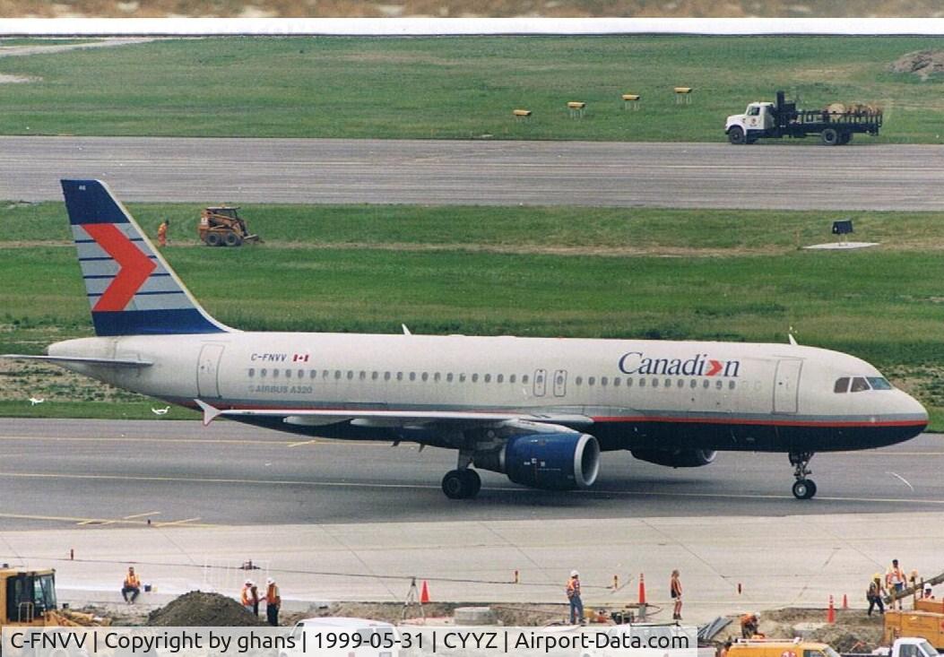 C-FNVV, 1993 Airbus A320-211 C/N 404, in the old Canadian colors