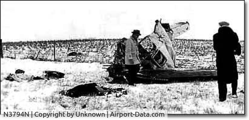 N3794N, Beech 35 Bonanza C/N D-1019, This is the aircraft that crashed in 1959 killing Buddy Holly and Ritchie Valens.