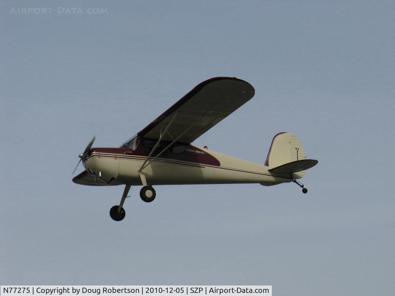 N77275, 1946 Cessna 140 C/N 11488, 1946 Cessna 140, Continental C85 85 Hp, landing Rwy 22