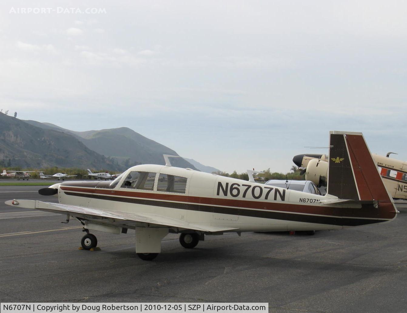 N6707N, 1968 Mooney M20C Ranger C/N 680043, 1968 Mooney M20C RANGER, Lycoming O&VO-360 180 Hp