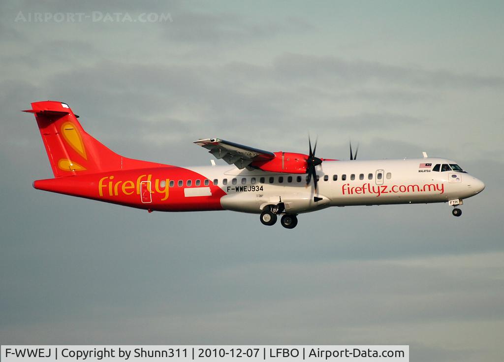 F-WWEJ, 2010 ATR 72-212A C/N 934, C/n 934 - To be 9M-FYH