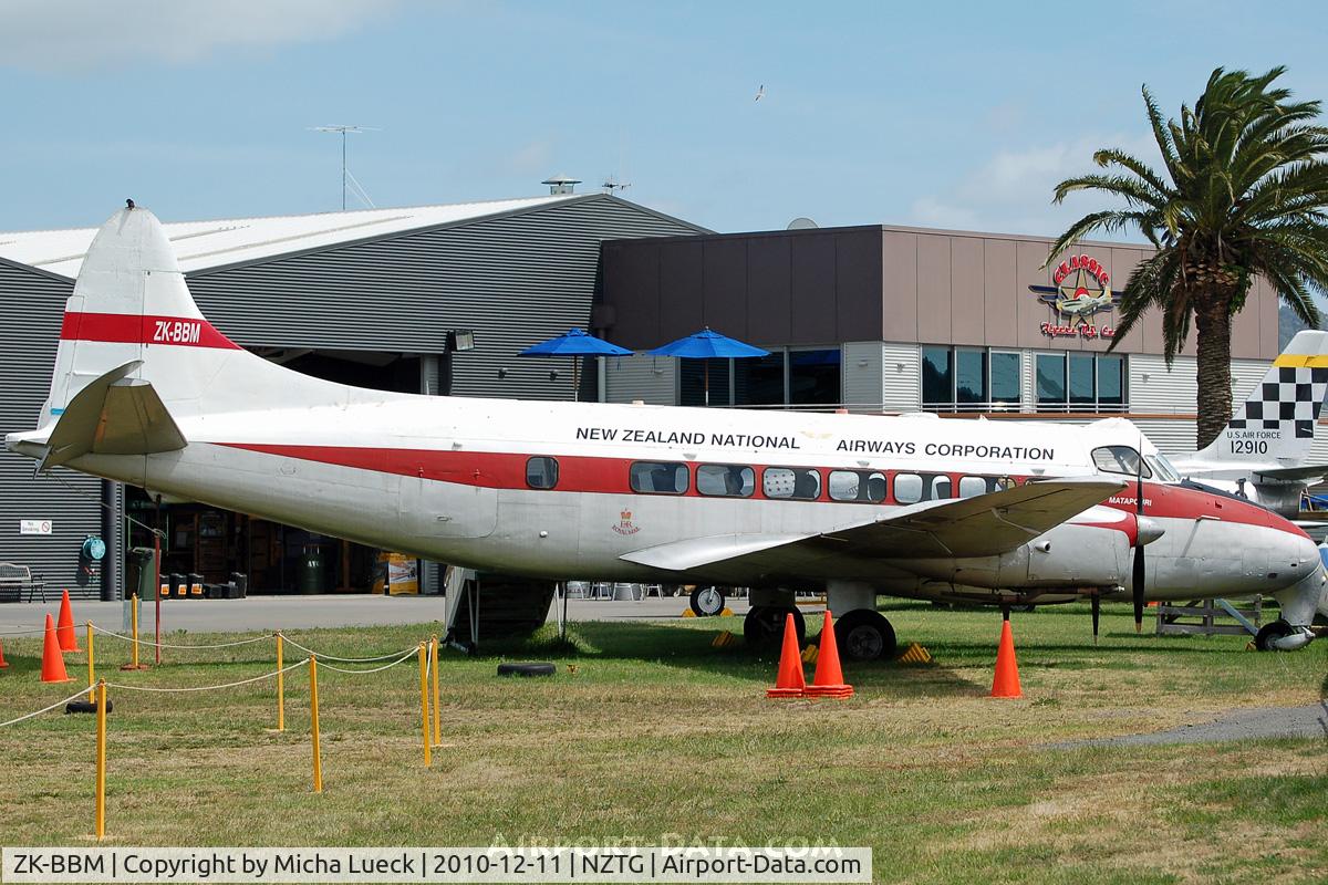 ZK-BBM, 1953 De Havilland DH.114 Heron 1B C/N 14011, At Tauranga (Classic Flyers NZ Museum)