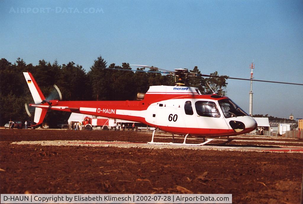 D-HAUN, 1988 Aerospatiale AS-350B Ecureuil C/N 2056, at Hockenheimring heliport