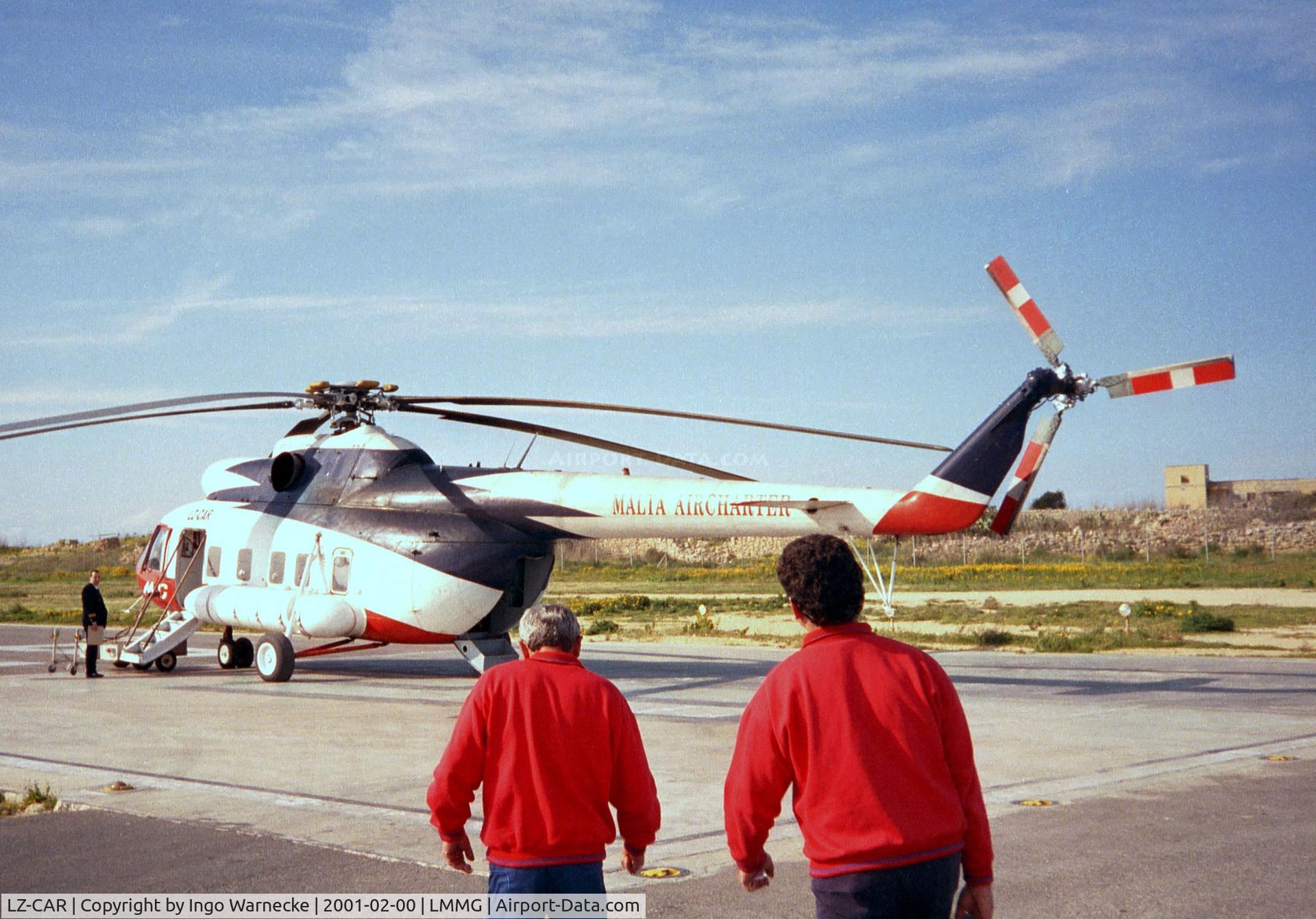 LZ-CAR, Mil Mi-8P Hip C/N 8606, Mil Mi-8P HIP operated for Malta Aircharter at Gozo heliport