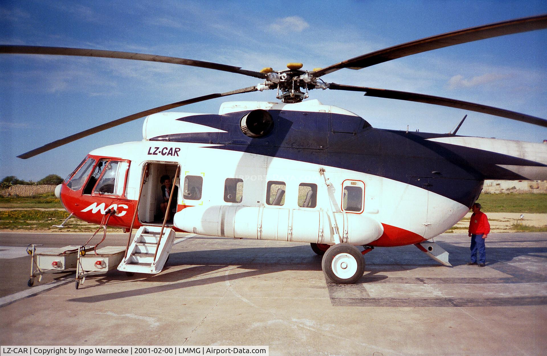 LZ-CAR, Mil Mi-8P Hip C/N 8606, Mil Mi-8P HIP operated for Malta Aircharter at Gozo heliport