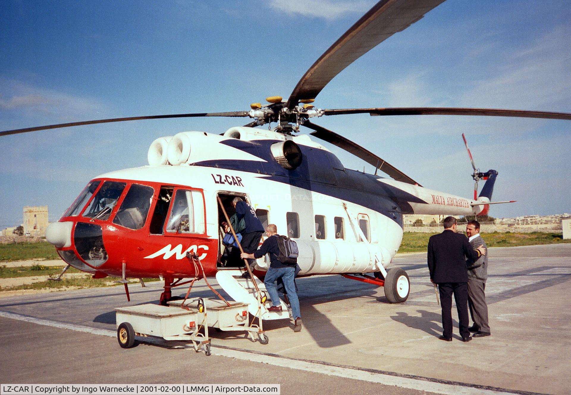 LZ-CAR, Mil Mi-8P Hip C/N 8606, Mil Mi-8P HIP operated for Malta Aircharter at Gozo heliport