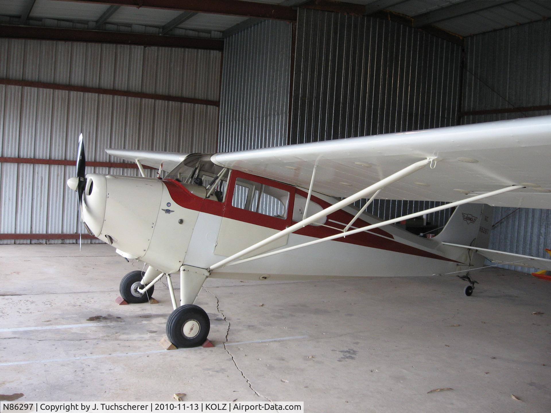 N86297, 1946 Aeronca 11AC Chief C/N 11AC-103, In hangar at Oelwein, IA