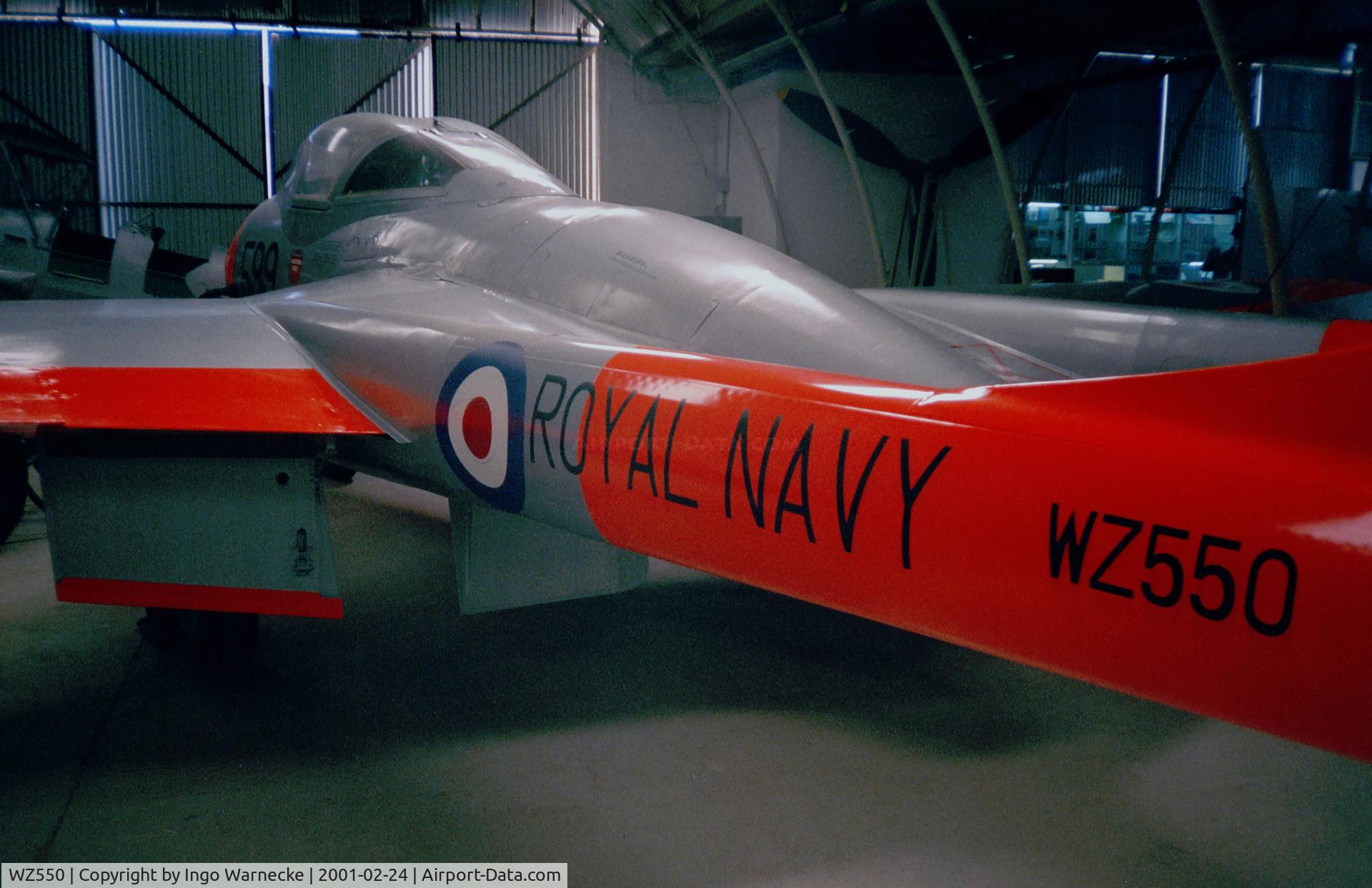 WZ550, 1953 De Havilland DH-115 Vampire T.11 C/N 15109, De Havilland D.H.115 Vampire T11 at the Malta Aviation Museum at Ta'Qali