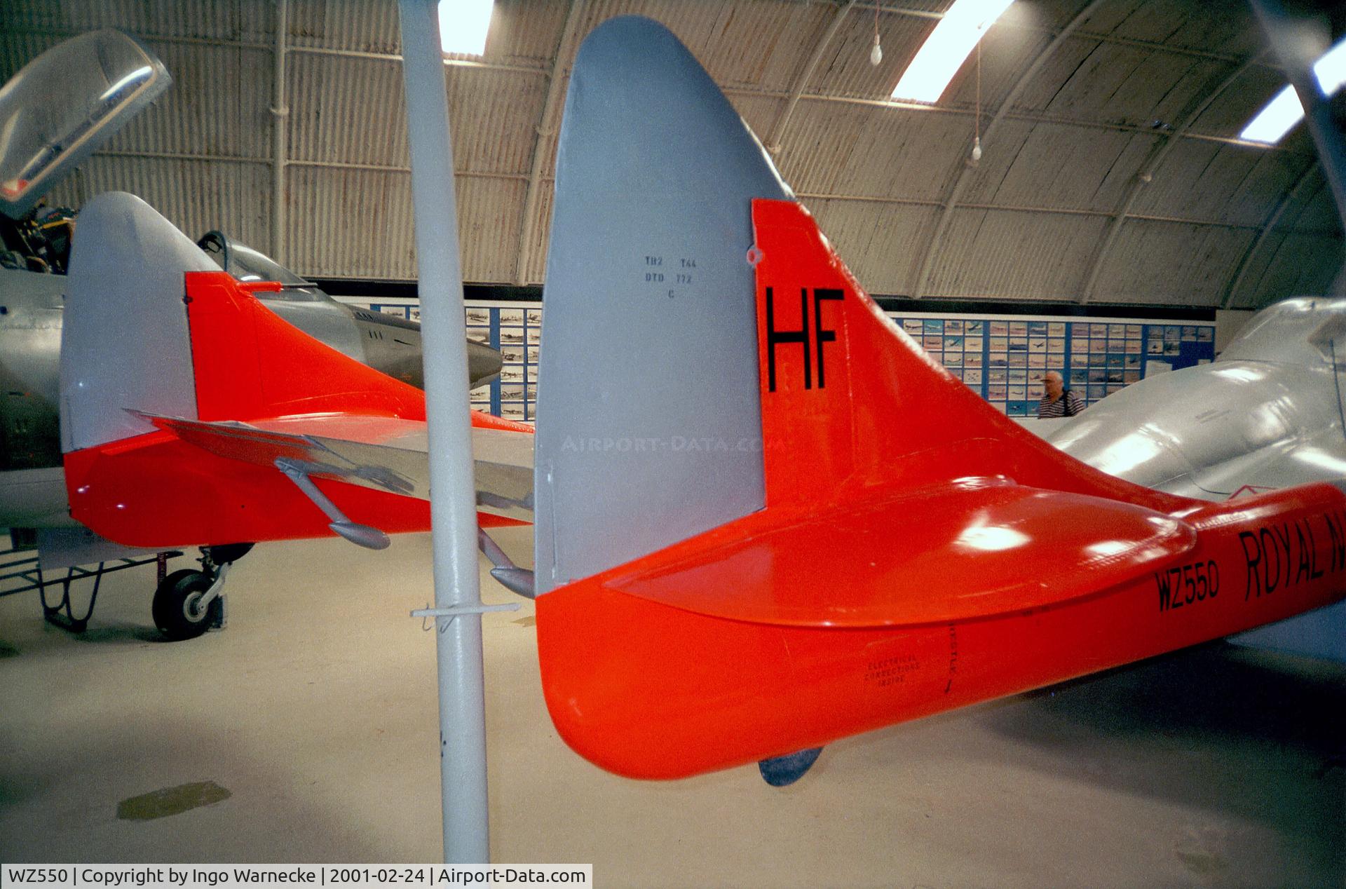WZ550, 1953 De Havilland DH-115 Vampire T.11 C/N 15109, De Havilland D.H.115 Vampire T11 at the Malta Aviation Museum at Ta'Qali