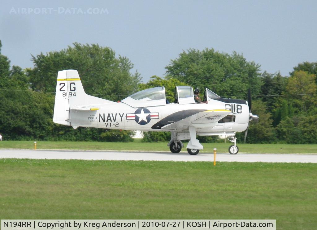 N194RR, North American T-28B Trojan C/N 200-265 (138194), EAA AirVenture 2010