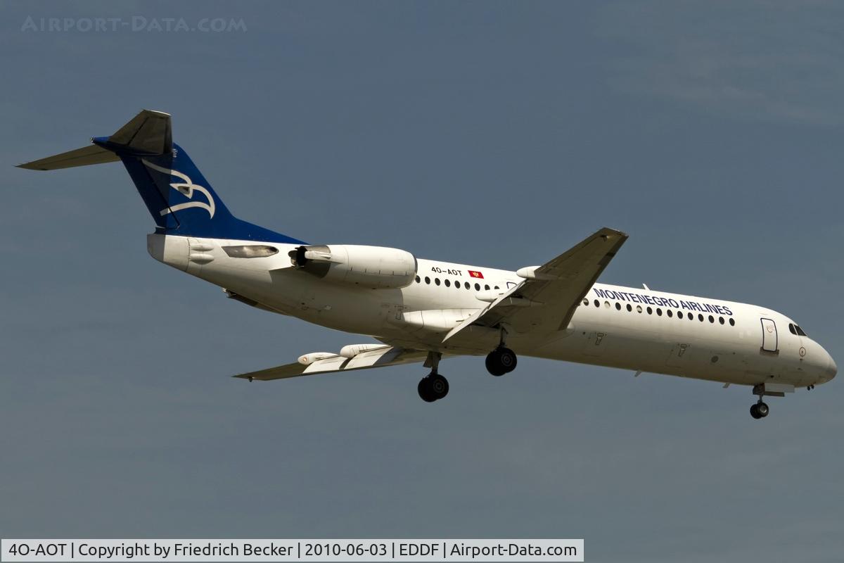 4O-AOT, 1991 Fokker 100 (F-28-0100) C/N 11350, on final RW07R