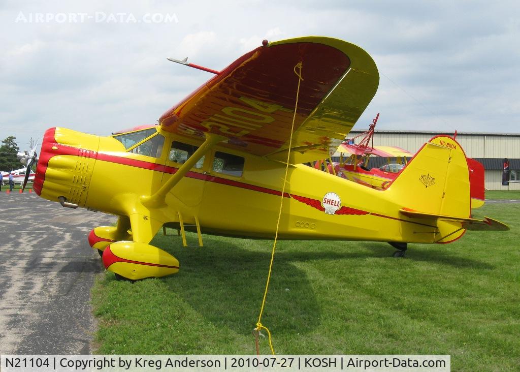 N21104, 1938 Stinson SR-10J Reliant C/N 5830, EAA AirVenture 2010