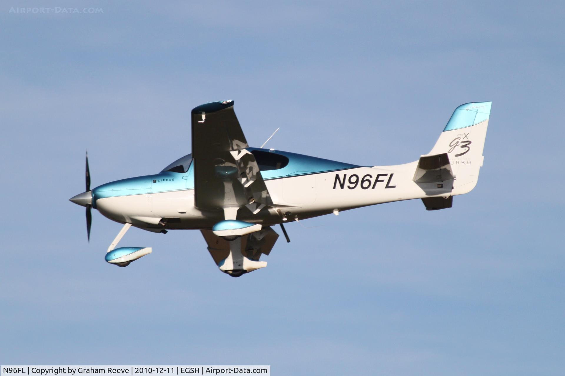 N96FL, Cirrus SR22 G3 GTS X Turbo C/N 2899, On finals.