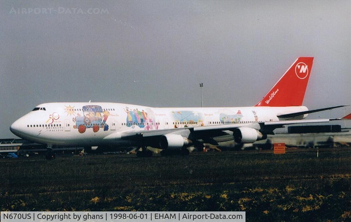 N670US, 1990 Boeing 747-451 C/N 24225, worldplane
