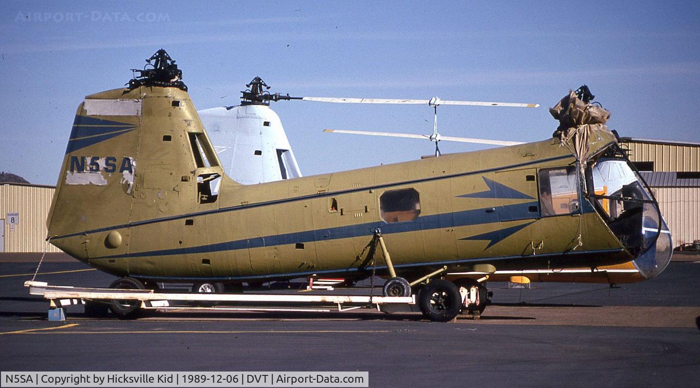 N5SA, Piasecki UH-25B Retriever C/N 128594, Photo taken at Deer Valley Airport near Phoenix, AZ 6 Dec 1989