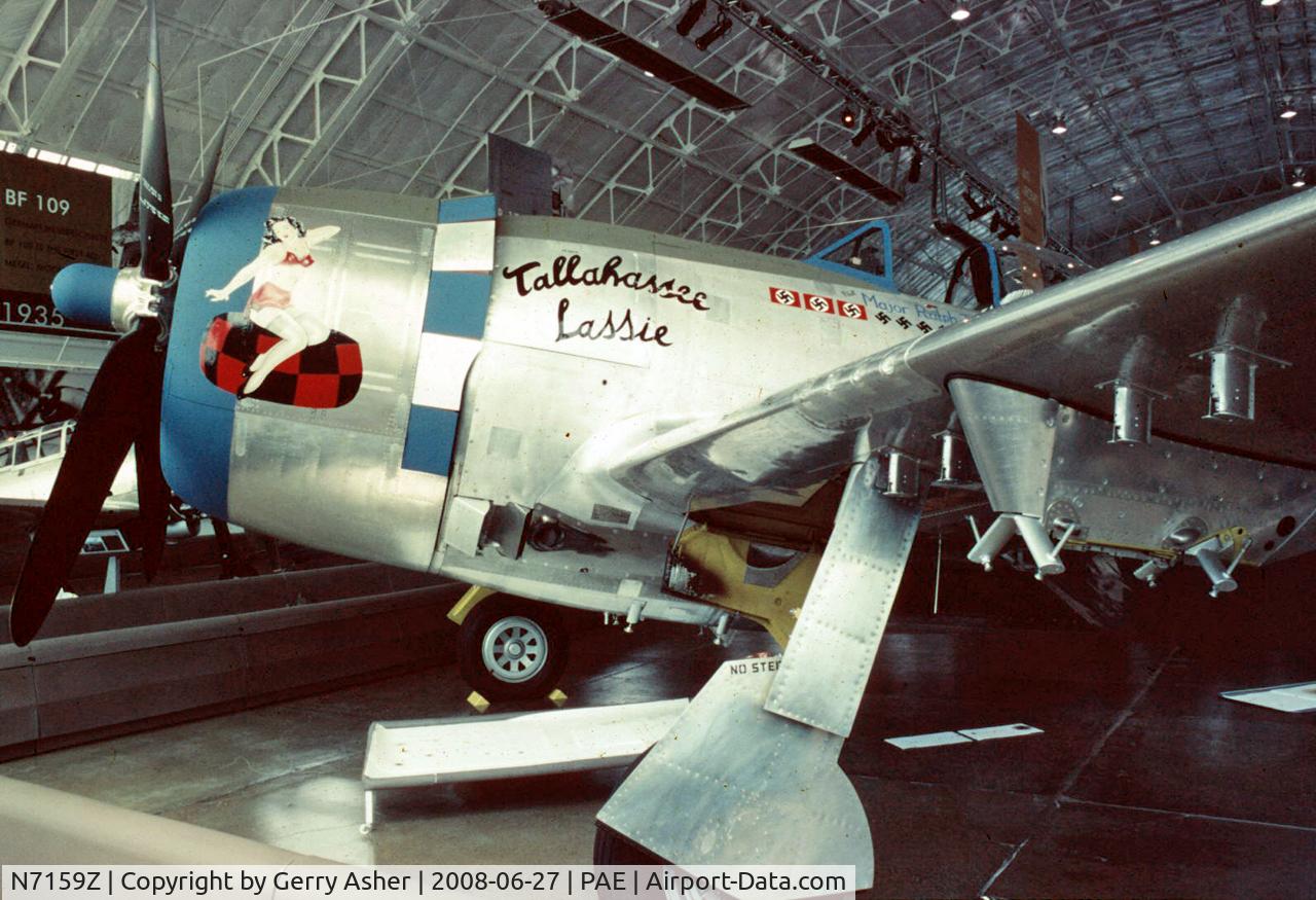 N7159Z, 1945 Republic P-47D Thunderbolt C/N 399-55945, Taken inside Paul Allen's museum hangar.