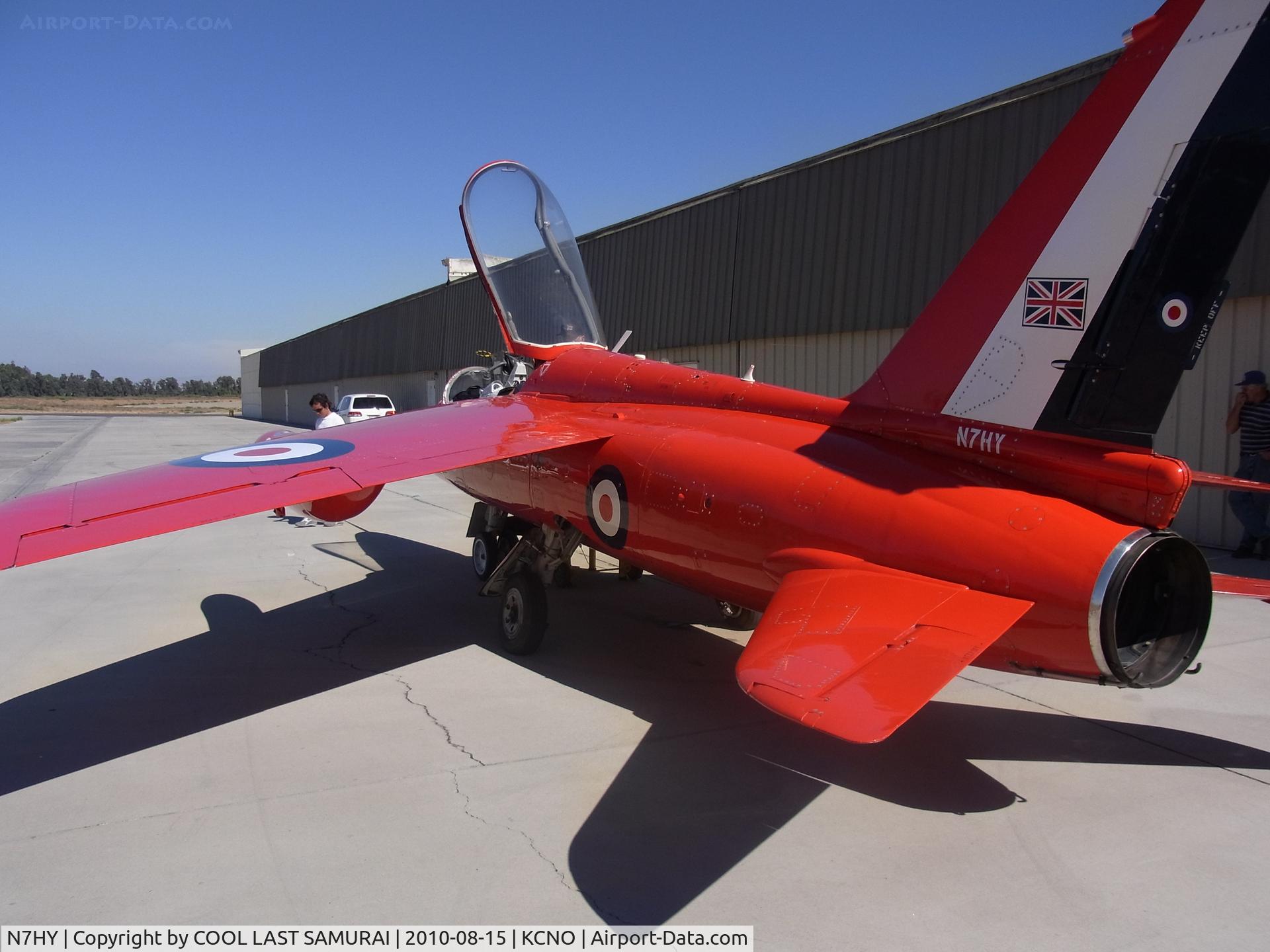 N7HY, 1962 Folland Gnat T.1 C/N FL529, Gnat N7HY after a demo flight