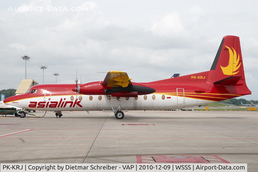 PK-KRJ, 1983 Fokker F-27-500 Friendship C/N 10660, Asialink Fokker 27