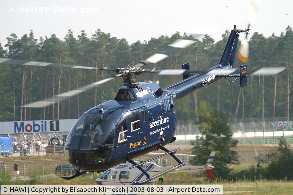 D-HAWI, 1991 MBB Bo-105CBS-4 C/N S-853, at Hockenheimring heliport