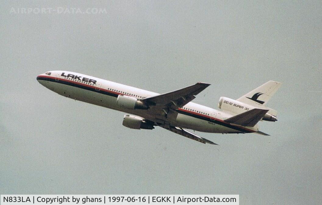 N833LA, 1974 McDonnell Douglas DC-10-30F C/N 46937, Climbing out from Uk to Usa