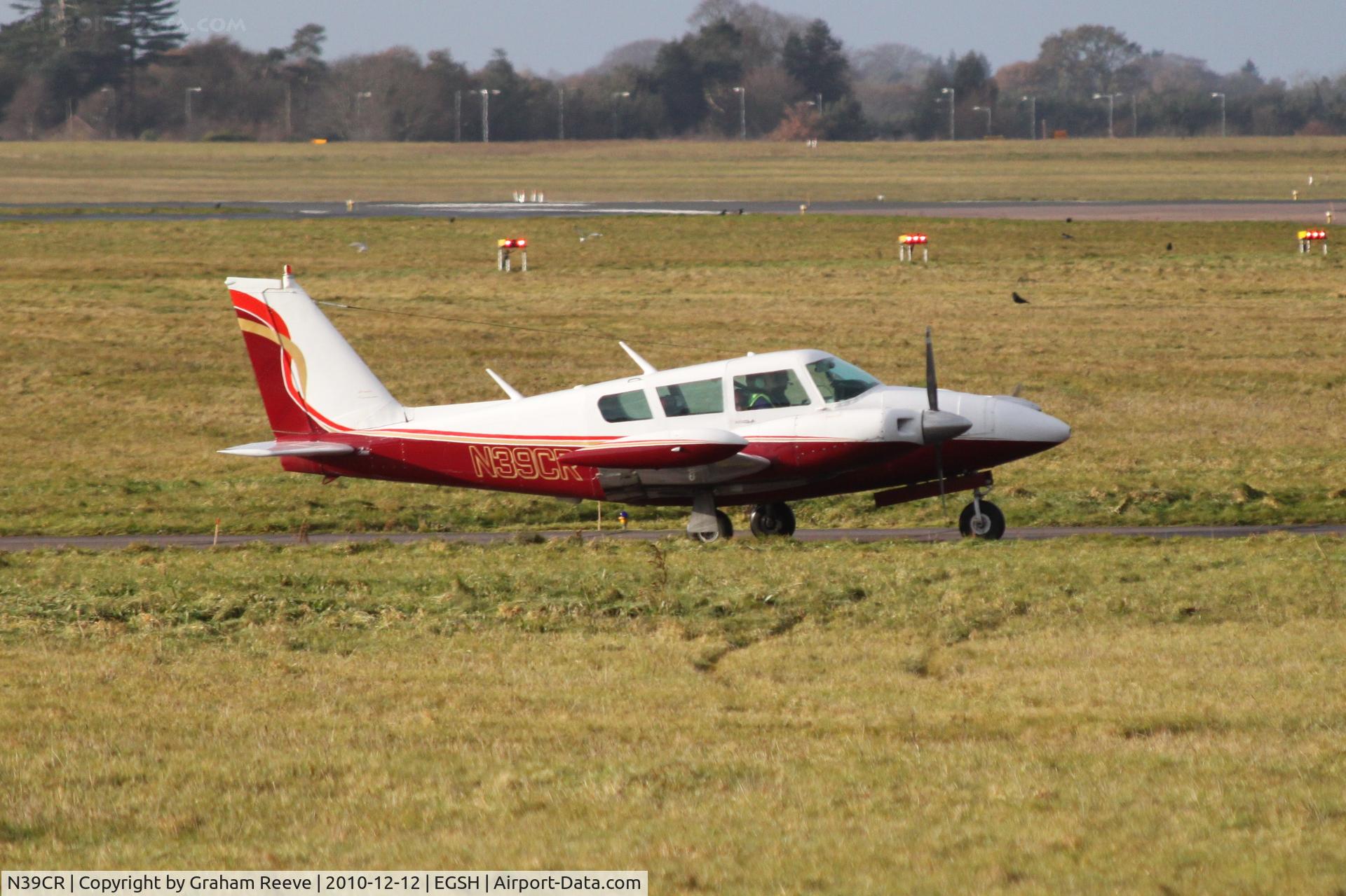 N39CR, 1970 Piper PA-39-160 Twin Comanche C/R C/N 39-4, About to depart.