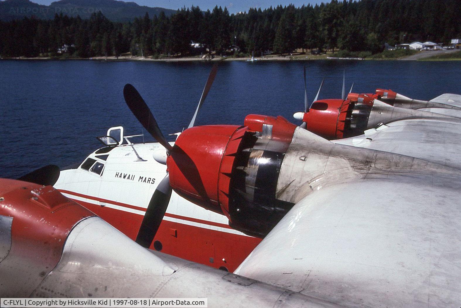 C-FLYL, 1945 Martin JRM-3 Mars C/N 76823, Photo taken 18 August 1997 at Sprout Lake, Vancouver Island, BC Canada