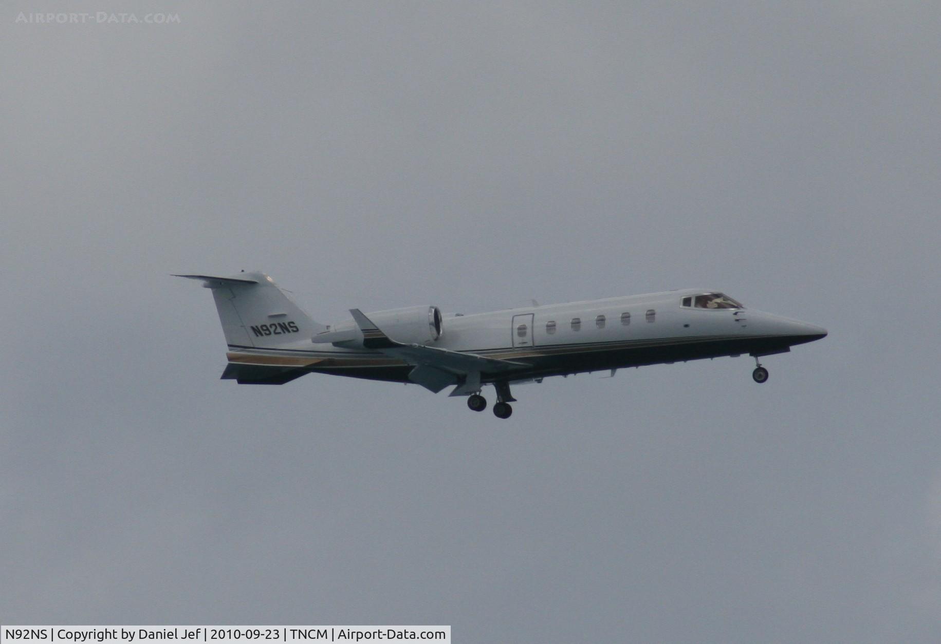 N92NS, 1996 Learjet 60 C/N 60-092, N92NS landing at TNCM