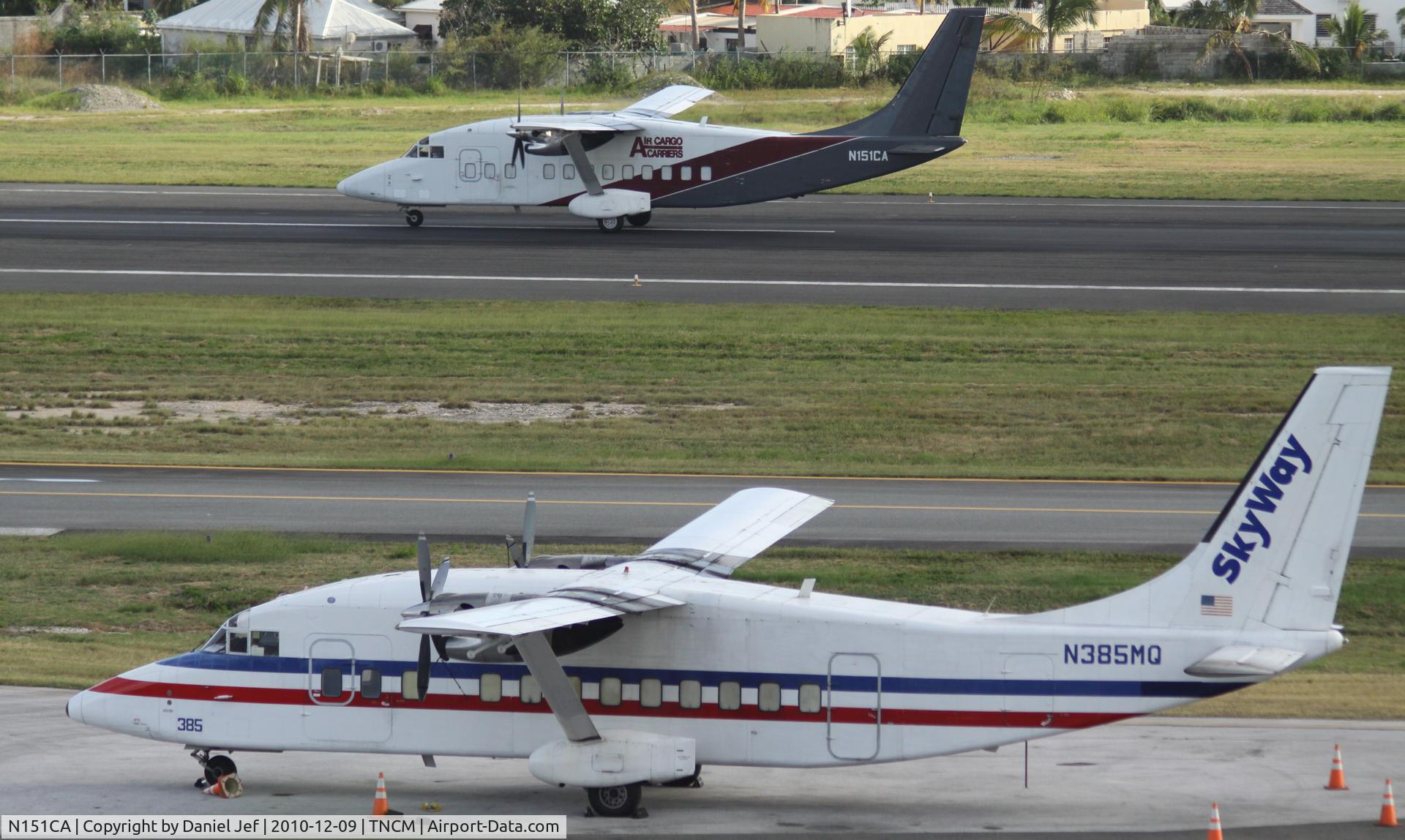 N151CA, 1984 Short SD3-60-100 C/N SH3653, N151CA departing TNCM runway 10