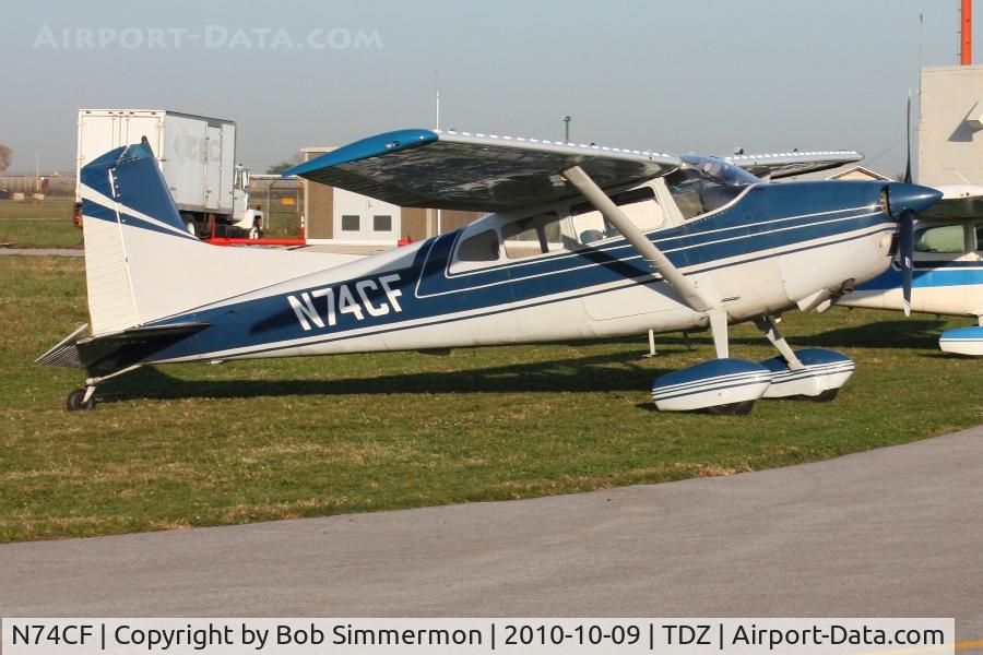 N74CF, 1974 Cessna A185F Skywagon 185 C/N 18502557, At the Toledo-Metcalf EAA breakfast fly-in.