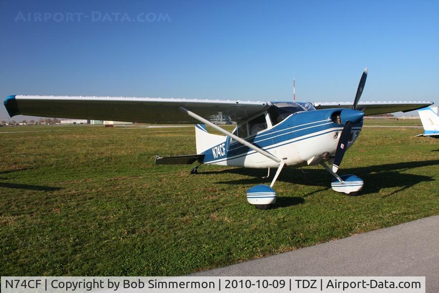 N74CF, 1974 Cessna A185F Skywagon 185 C/N 18502557, At the Toledo-Metcalf EAA breakfast fly-in.