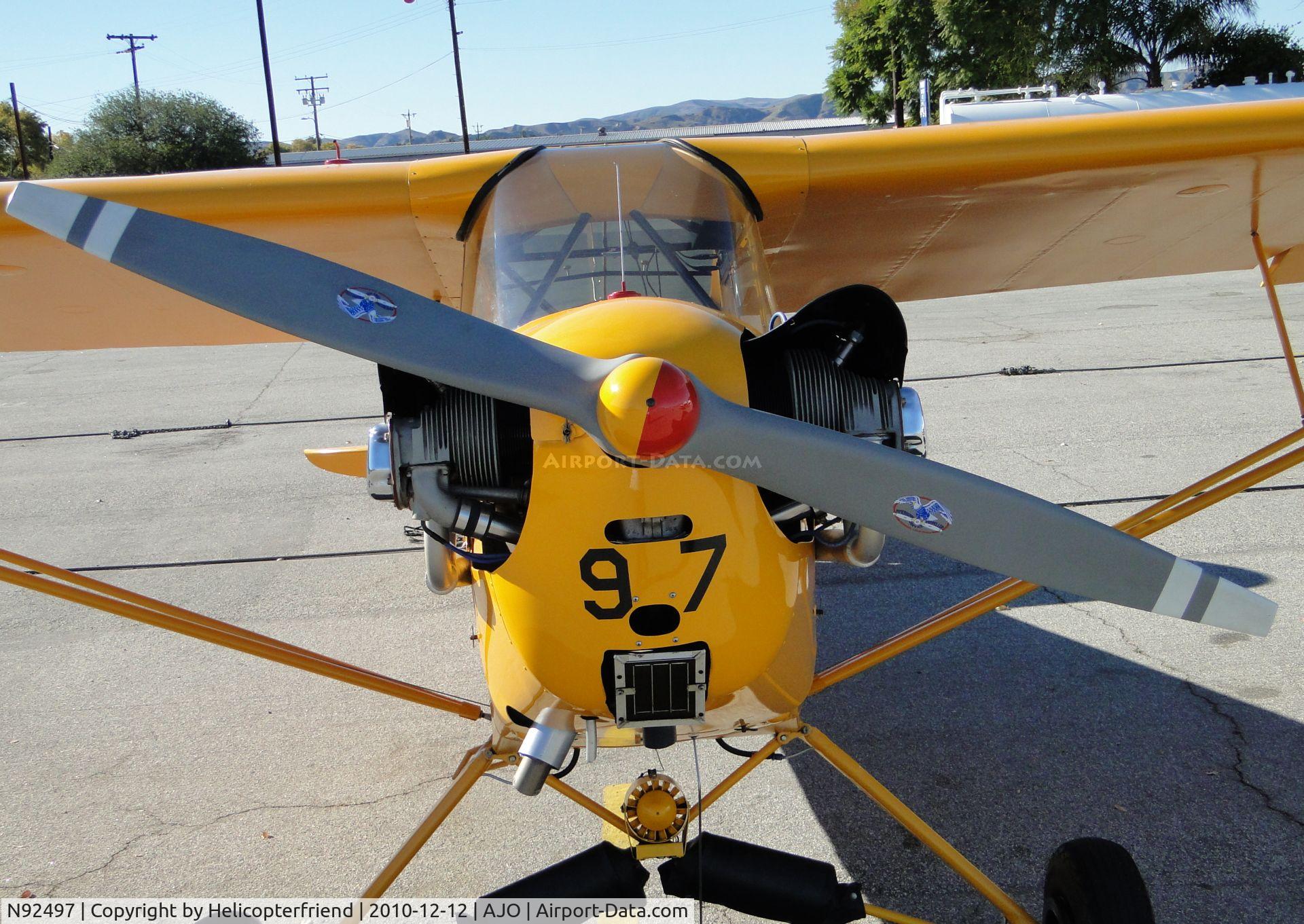 N92497, 1946 Piper J3C-65 Cub C/N 16921, Parked