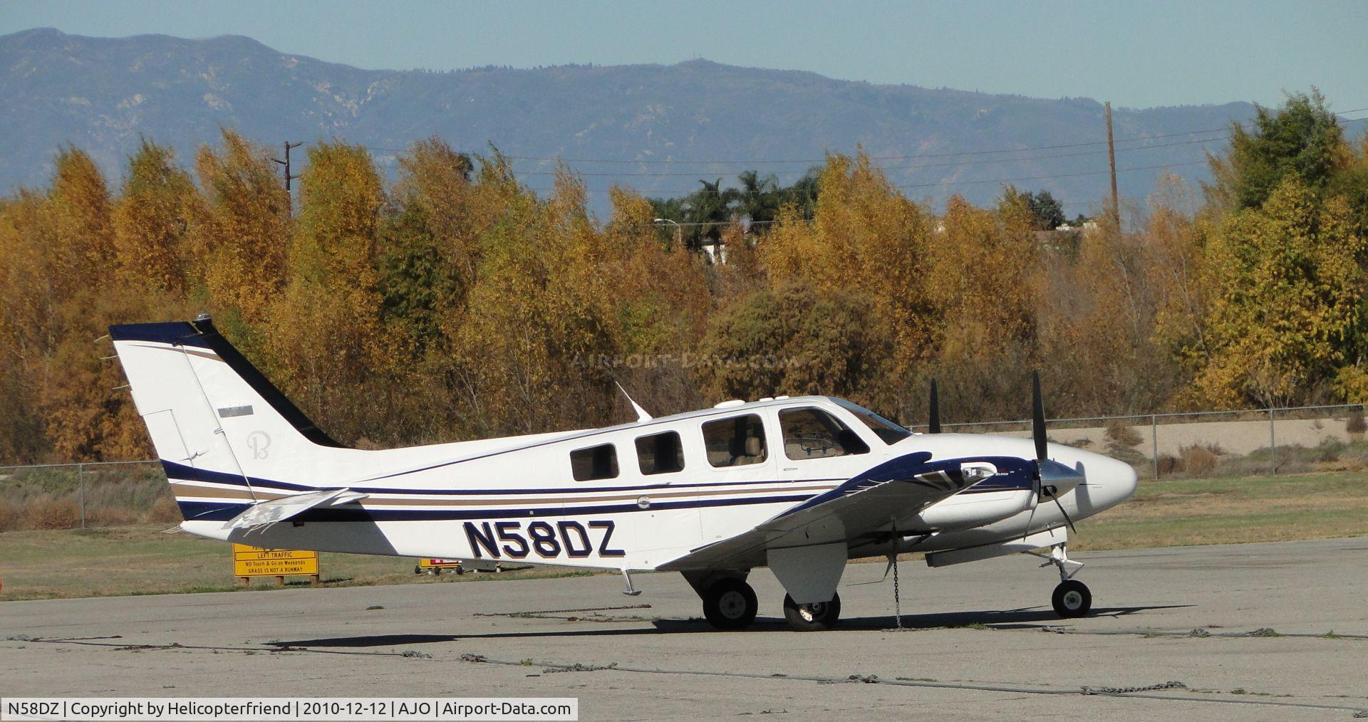 N58DZ, Hawker Beechcraft G58 C/N TH-2256, Parked near the runway